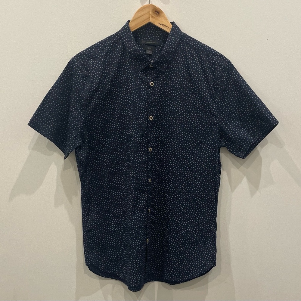 John Varvatos Star USA Luxe Slim Fjt Mini Color Short Sleeve Sport Shirt